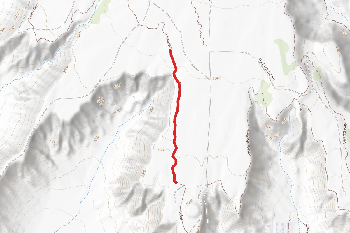 Luke's Trail route map