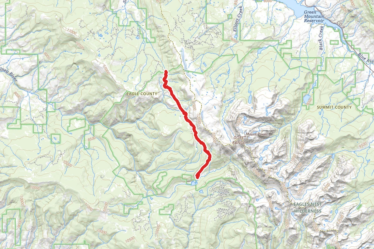 Soda Lakes Trail route map