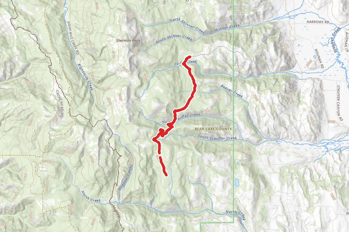 Stauffer Creek route map