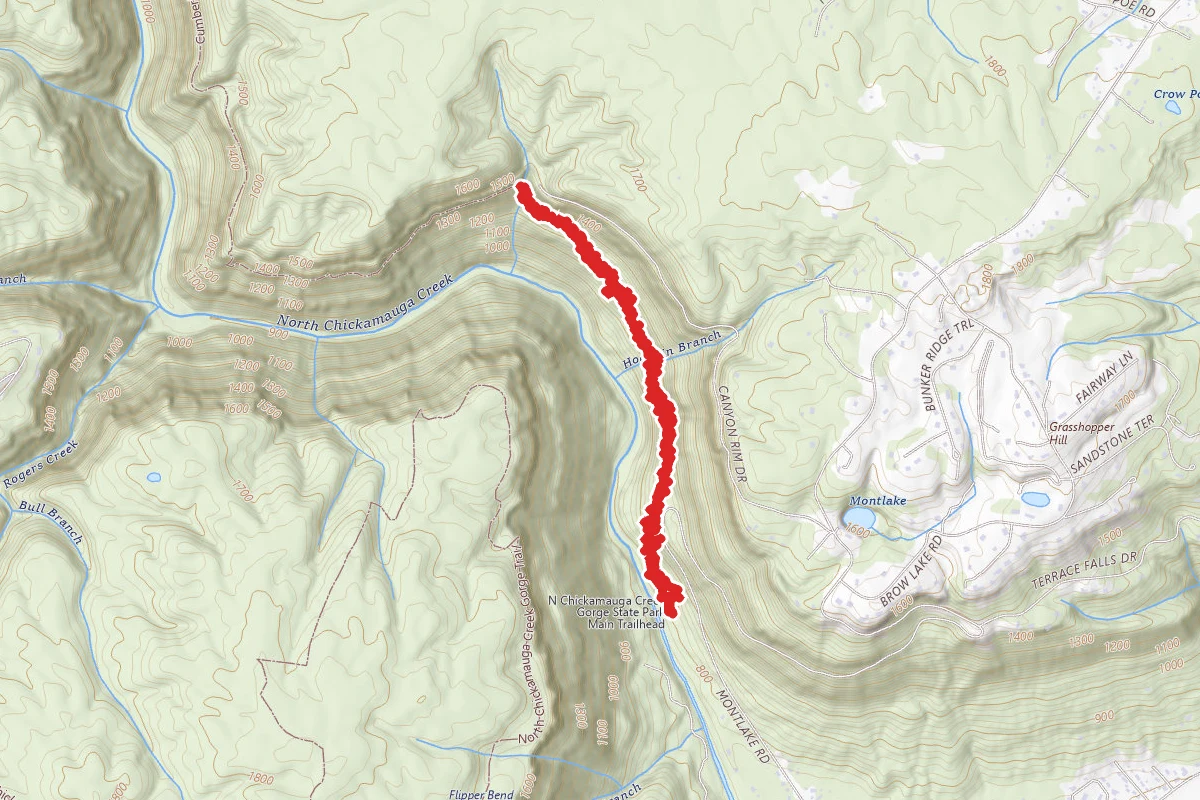 Strip Mine Falls at Chickamauga Gulch