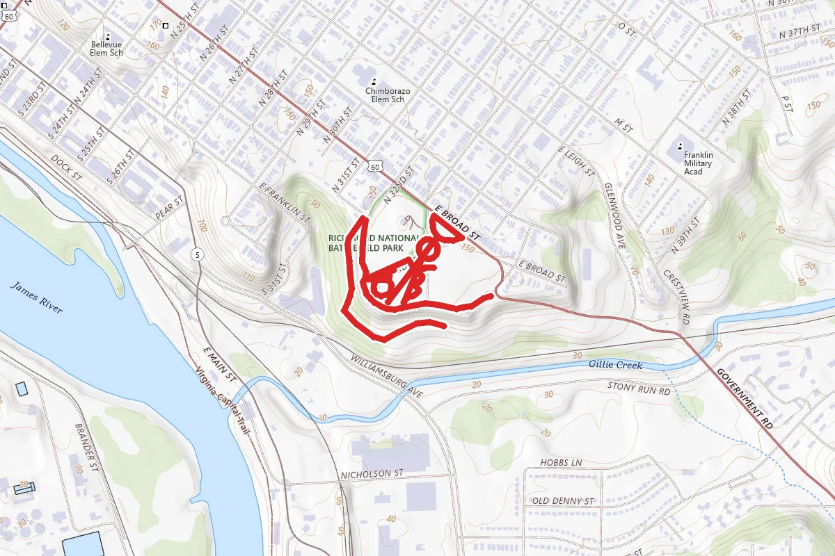 Chimborazo Hill Park Paths