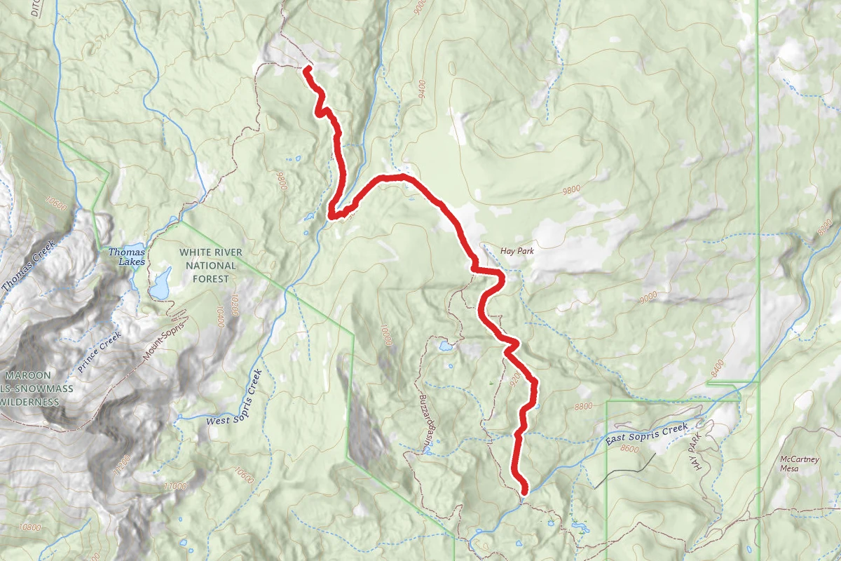 Hay Park Trail route map