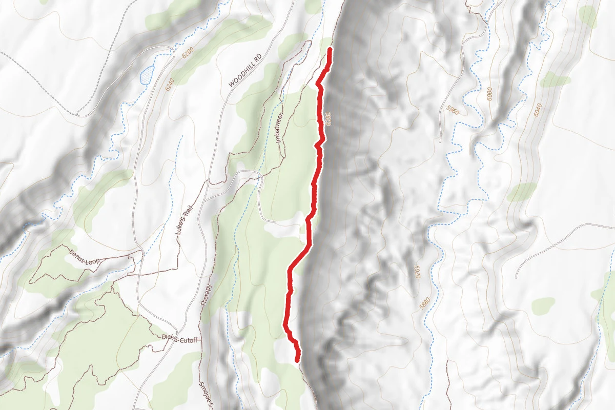 Mead's Rim route map