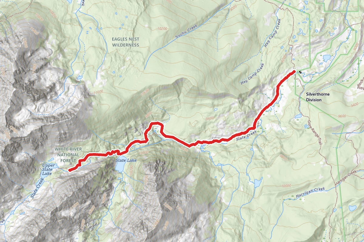 Slate Creek Trail route map