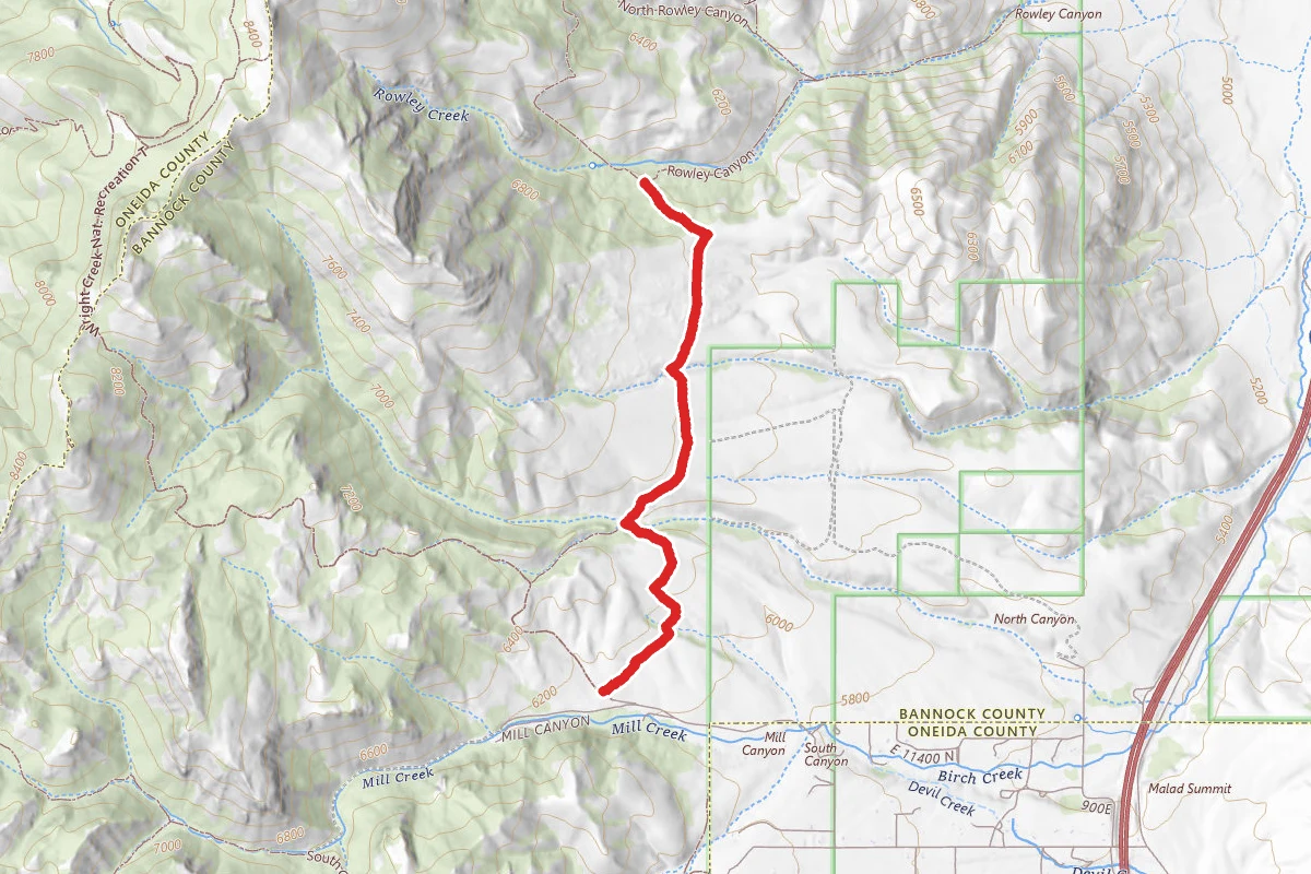 Summit to Rowley Canyon