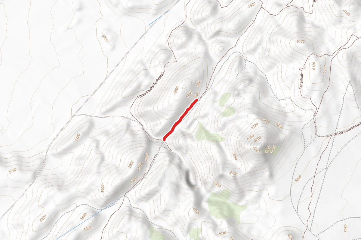 Three Peaks Loop route map