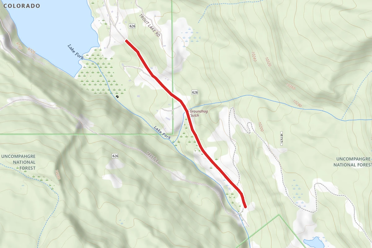 Trestle Road route map