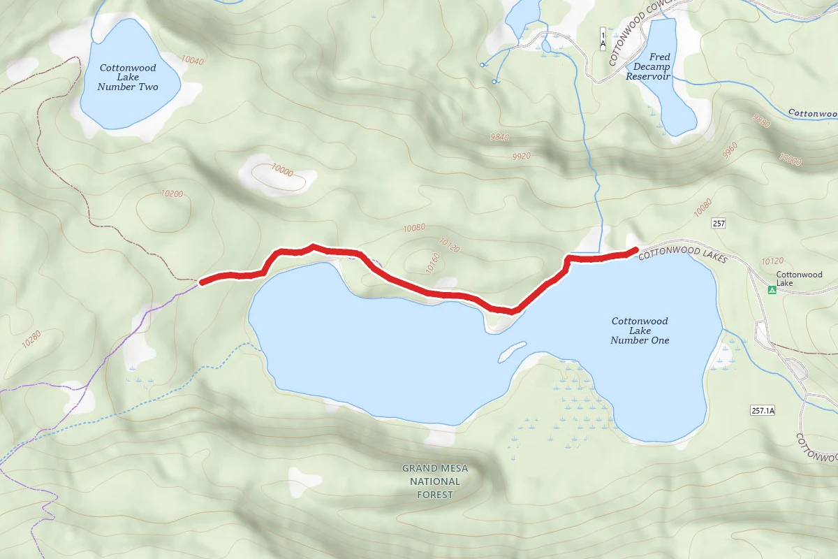 Bull Basin Trail route map
