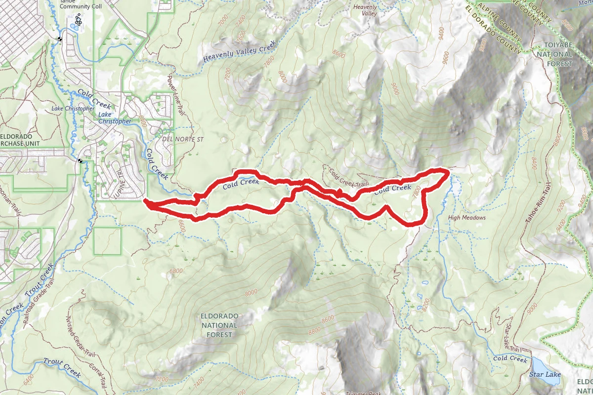 High Meadows to Cold Creek Trail