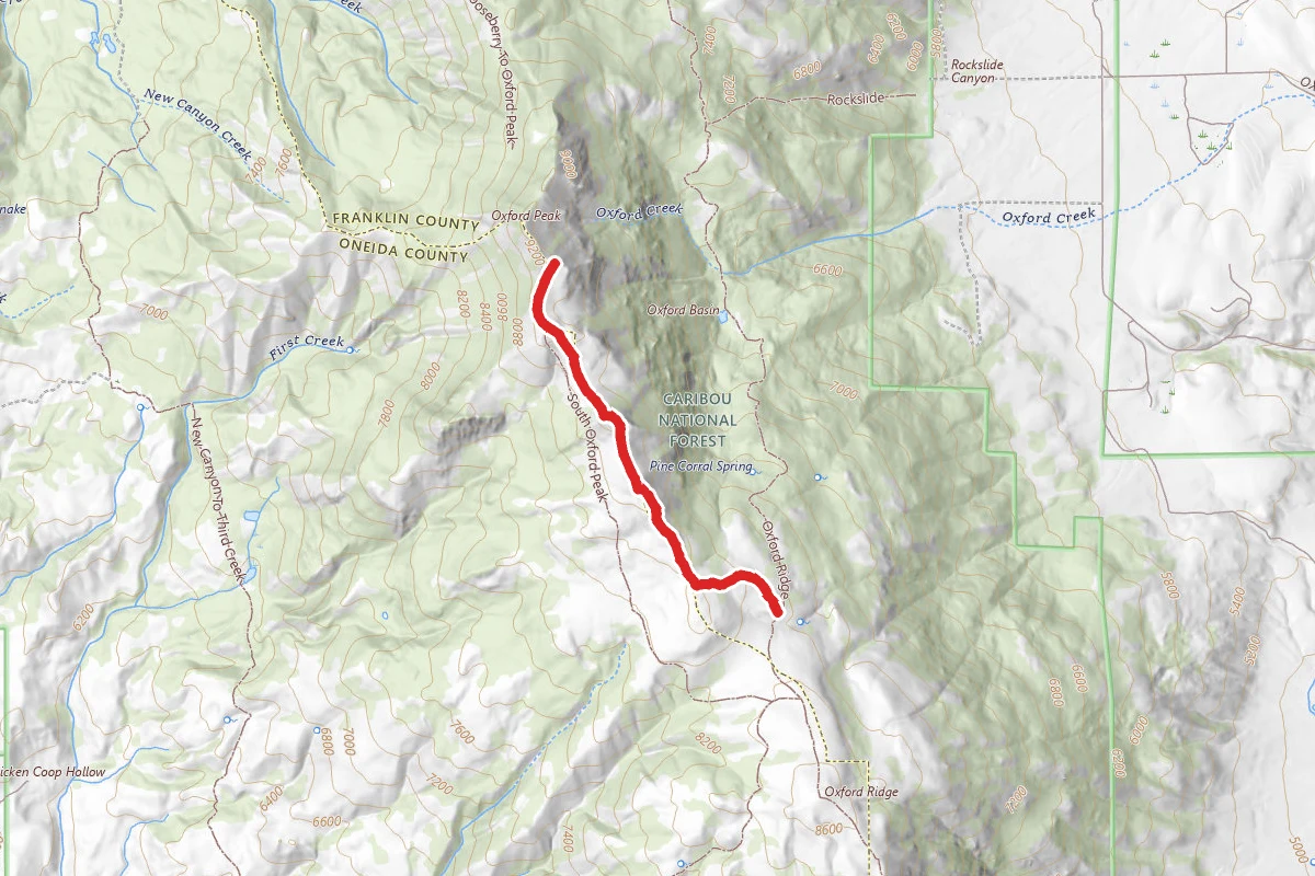 Pine Corral to Oxford Peak