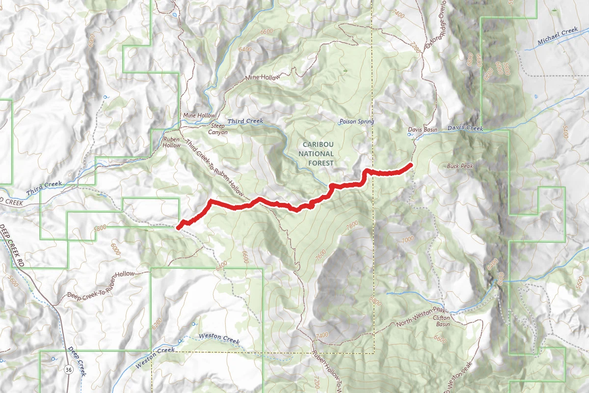 Ruben Hollow to Daviis Basin