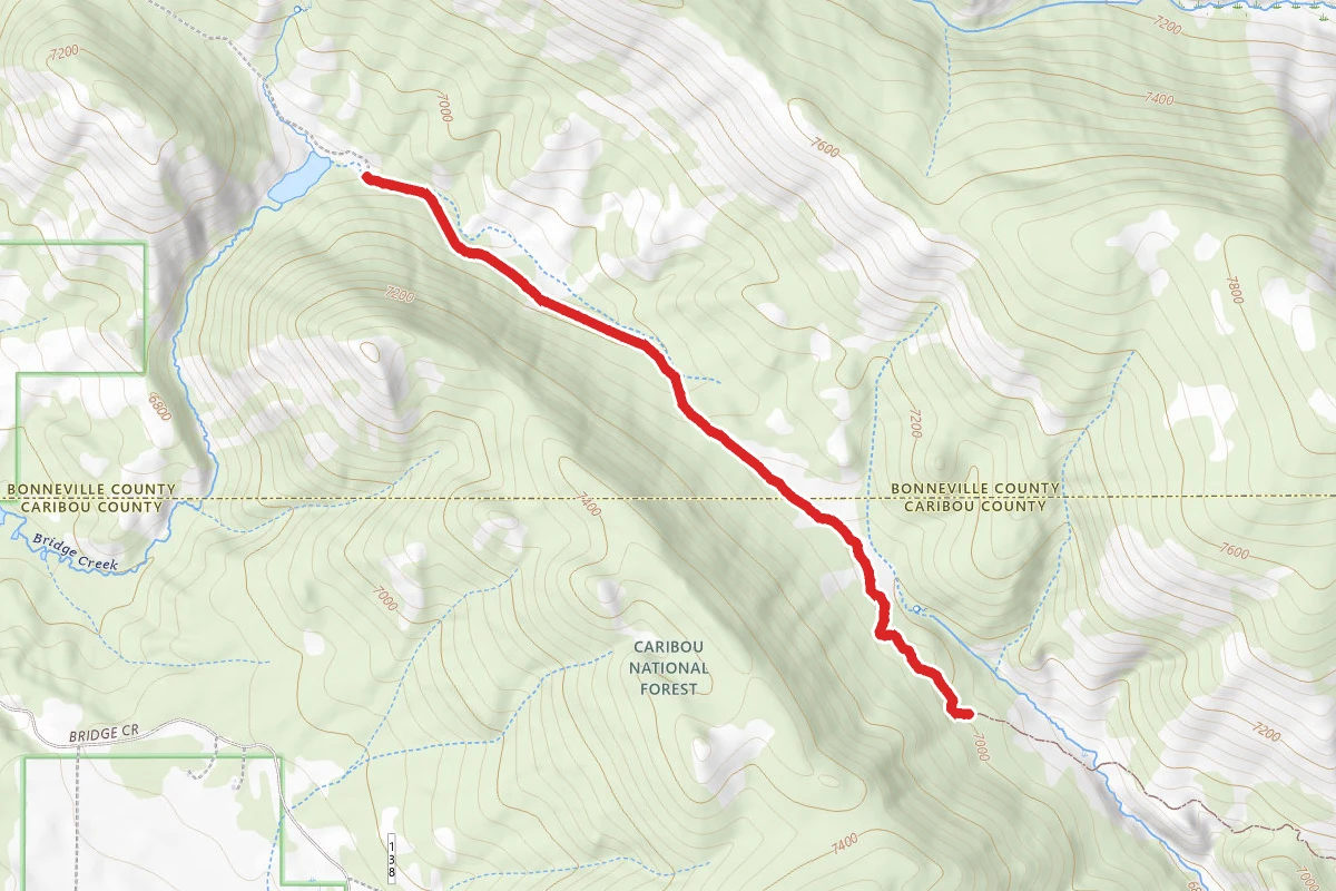 North Fork Tincup route map
