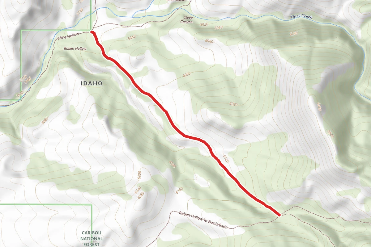 Third Creek to Ruben Hollow