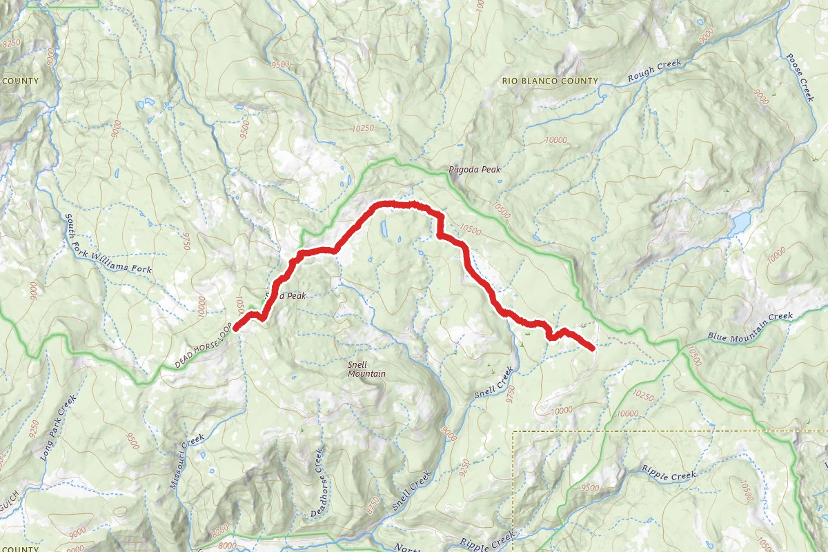 Pagoda Lake Trail route map