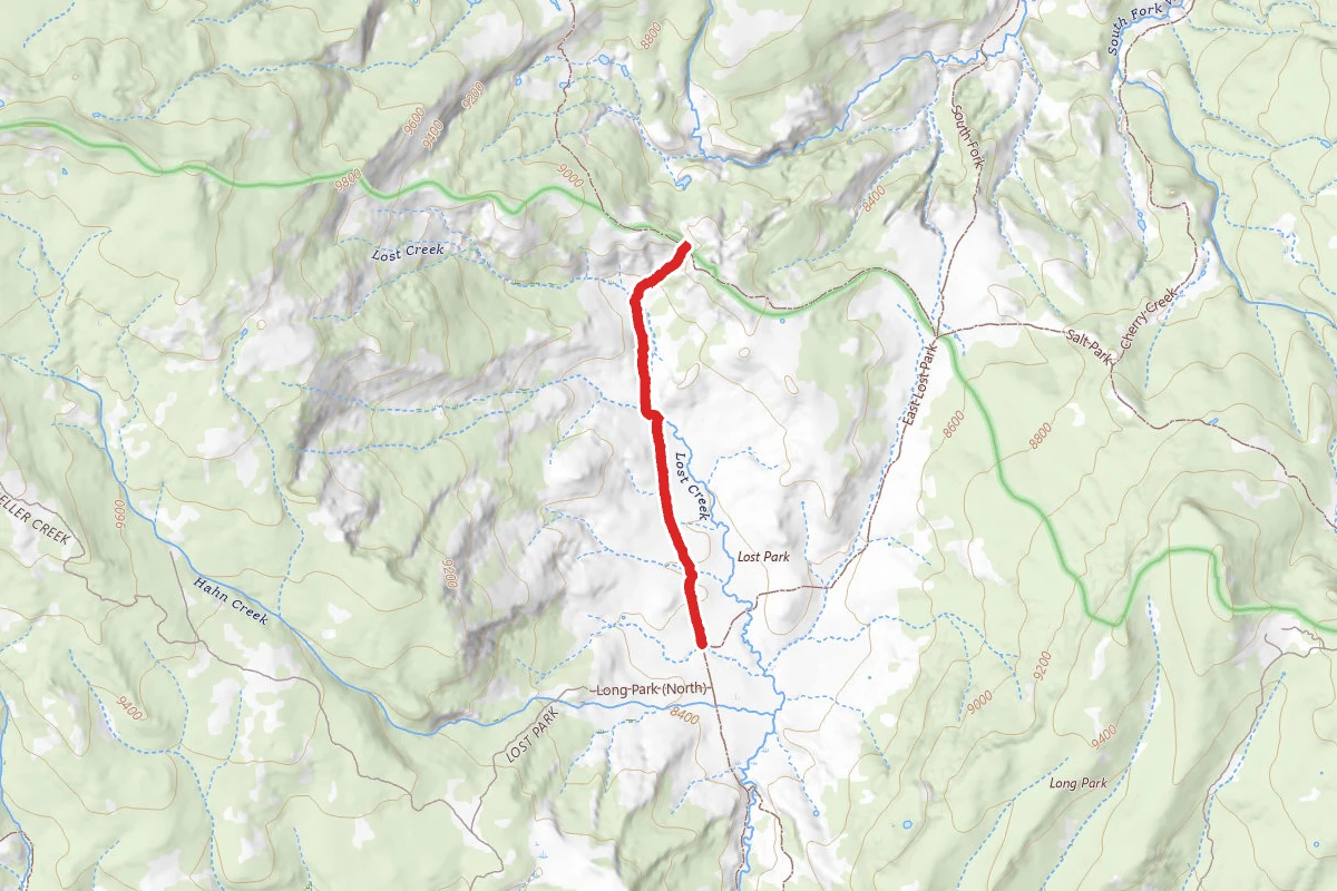 Lost Park Trail route map