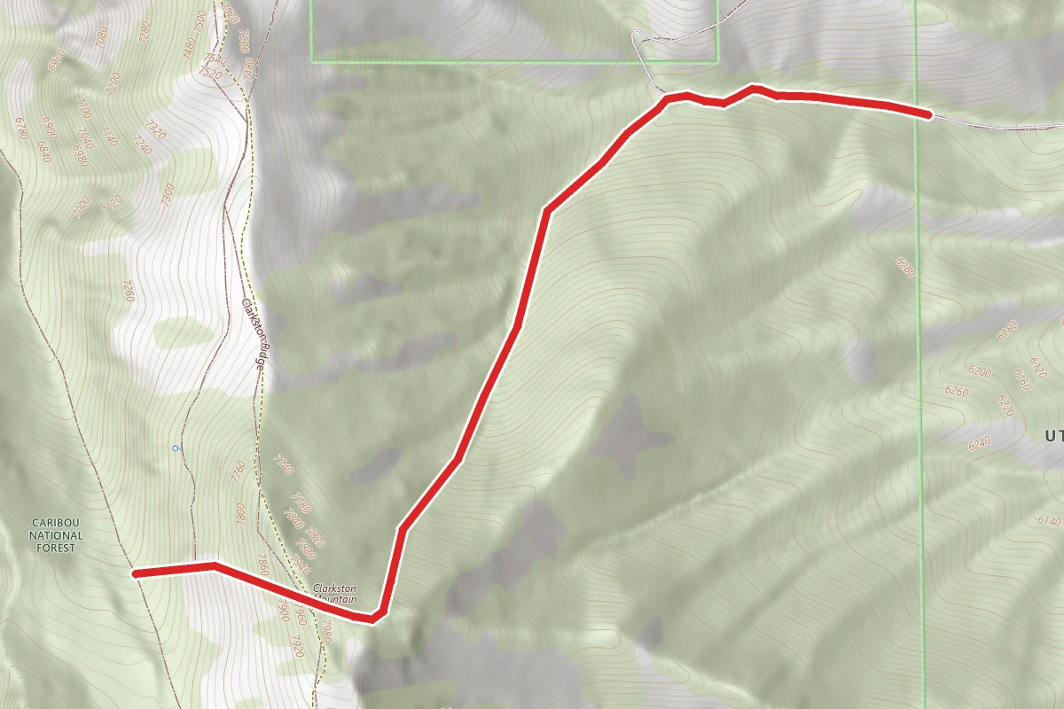 Elbow Canyon route map