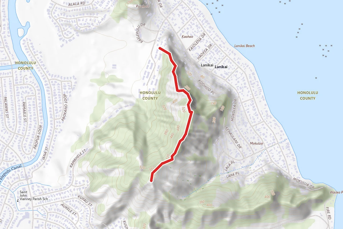 Kaiwa Ridge Trail (Lanikai Pillbox)