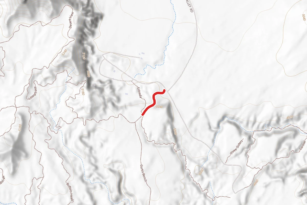 Curtis Bench route map