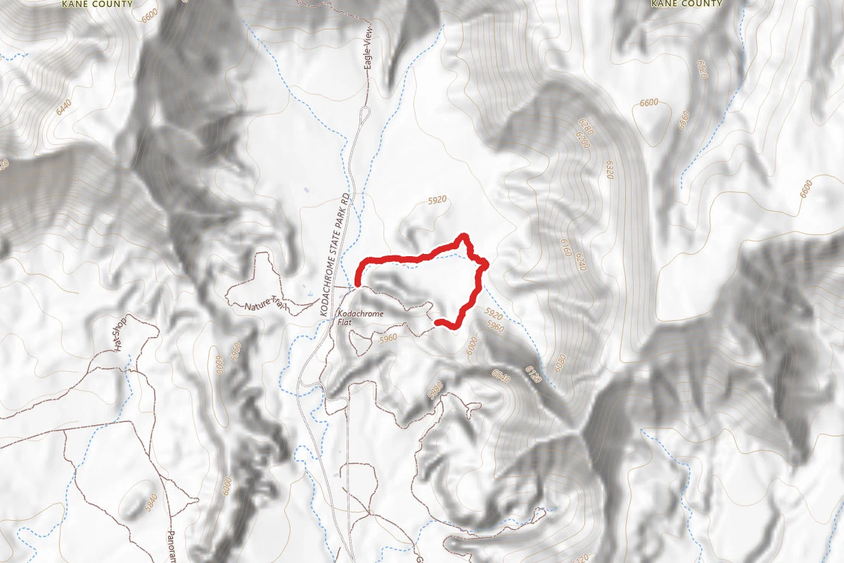 Angels Palace Loop route map