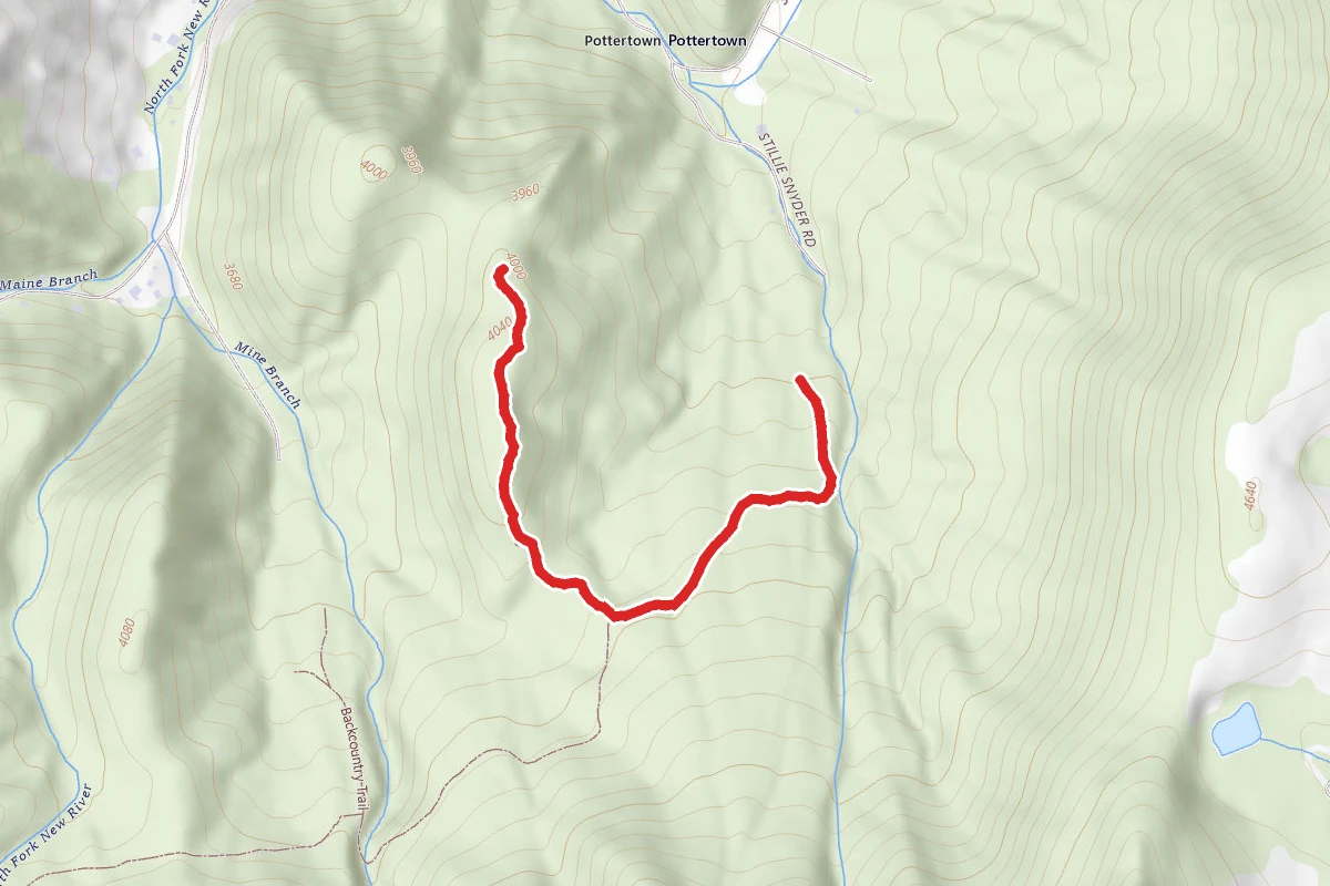 Backcountry Trail route map