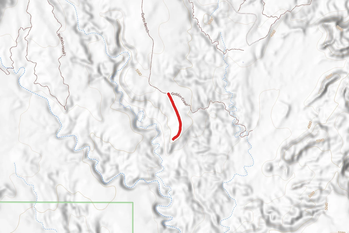 Curtis Bench route map