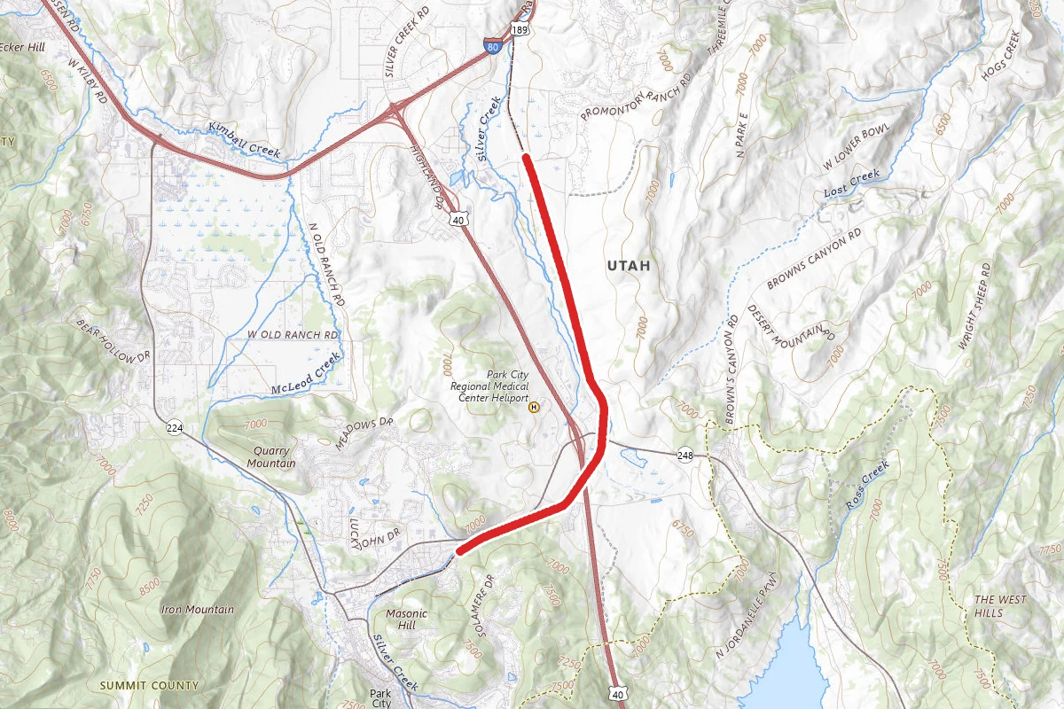 Historic Union Pacific Rail Trail route map