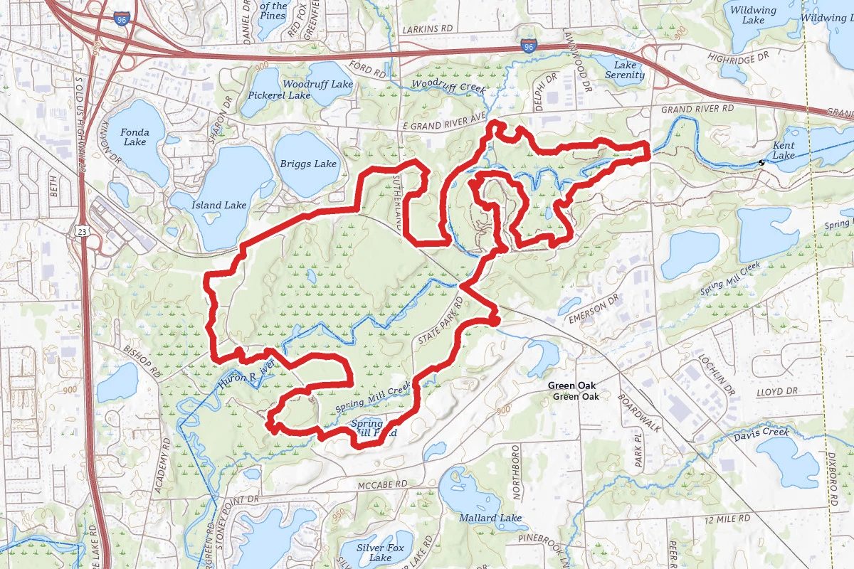 Island Lake Blue and Yellow Trail Loop