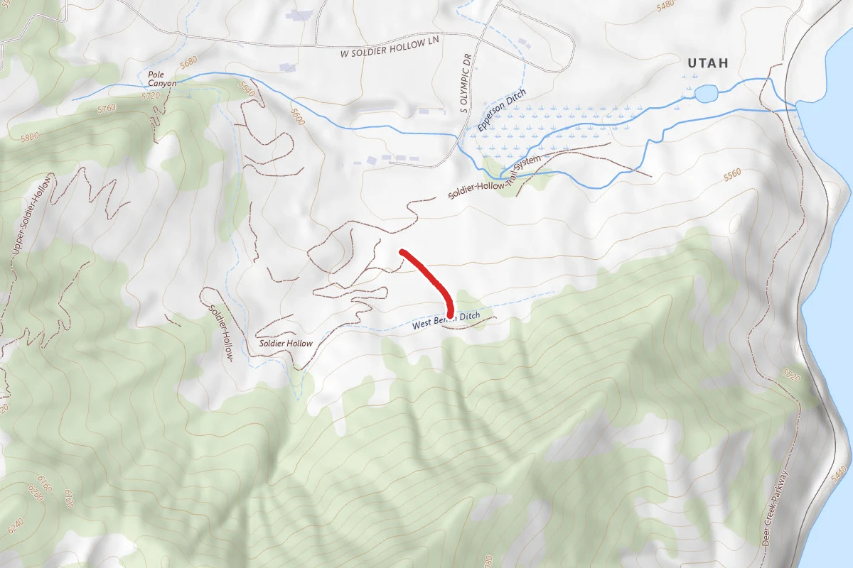 Soldier Hollow Trail System route map