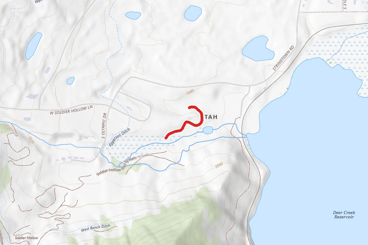 Soldier Hollow Trail System route map