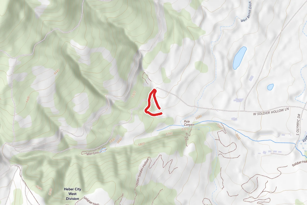 Soldier Hollow Trail System route map