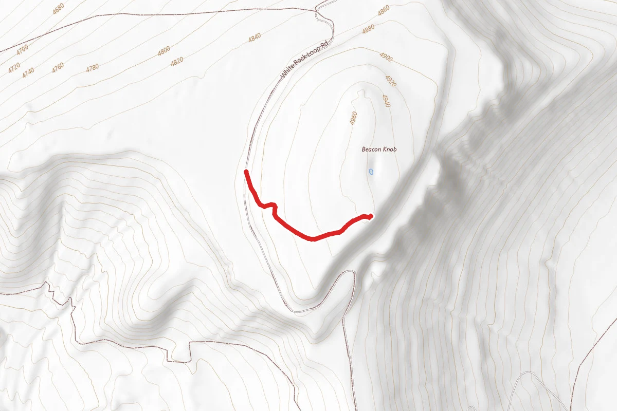 Beacon Knob route map