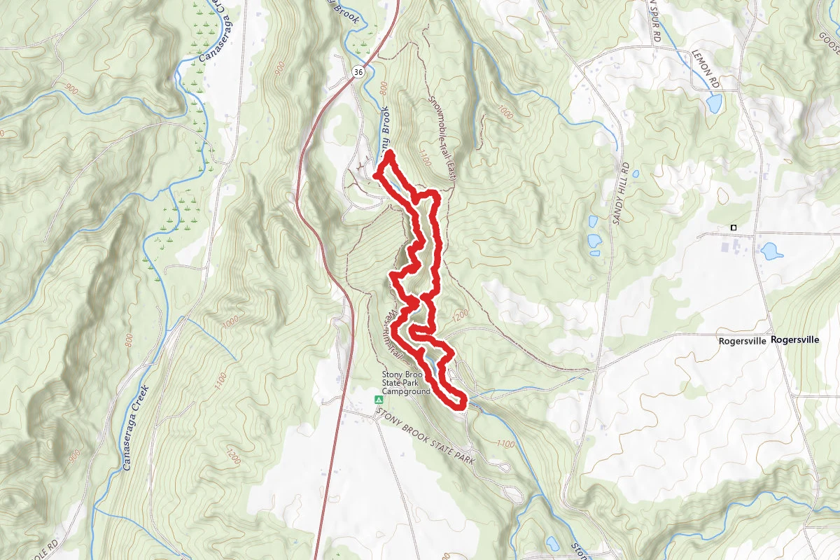 Stony Brook Via East Rim and Gorge Trails