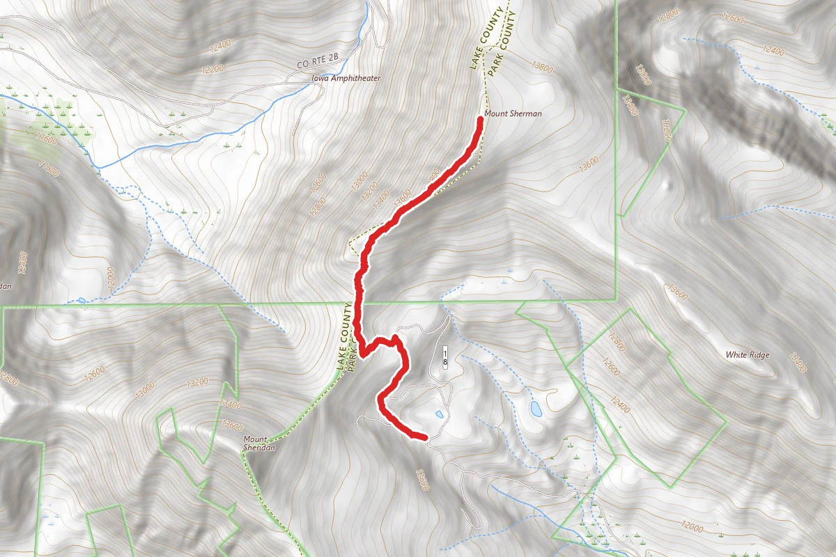 Mount Sherman - Southwest Ridge from Fourmile Creek