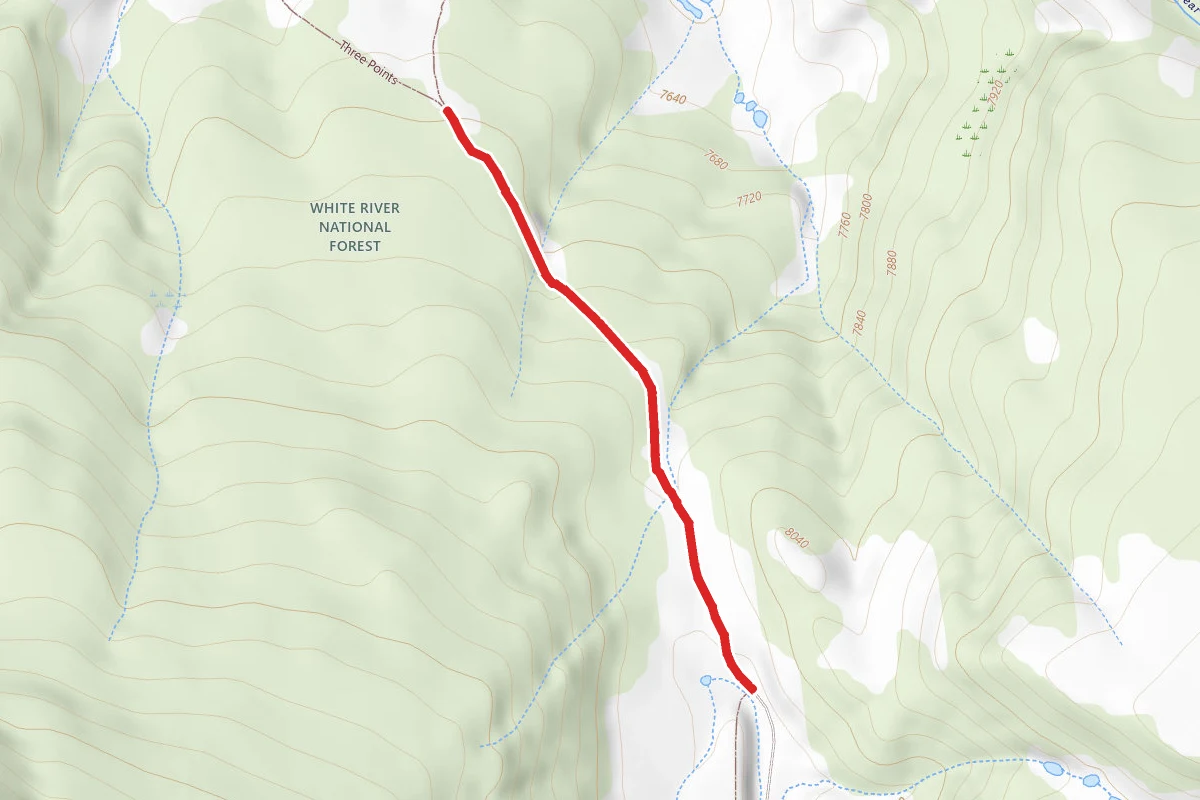 Three Points Trail route map