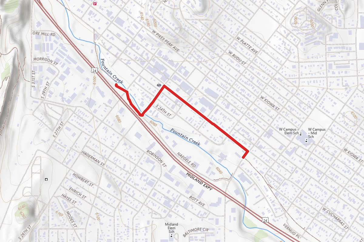 Midland Trail route map