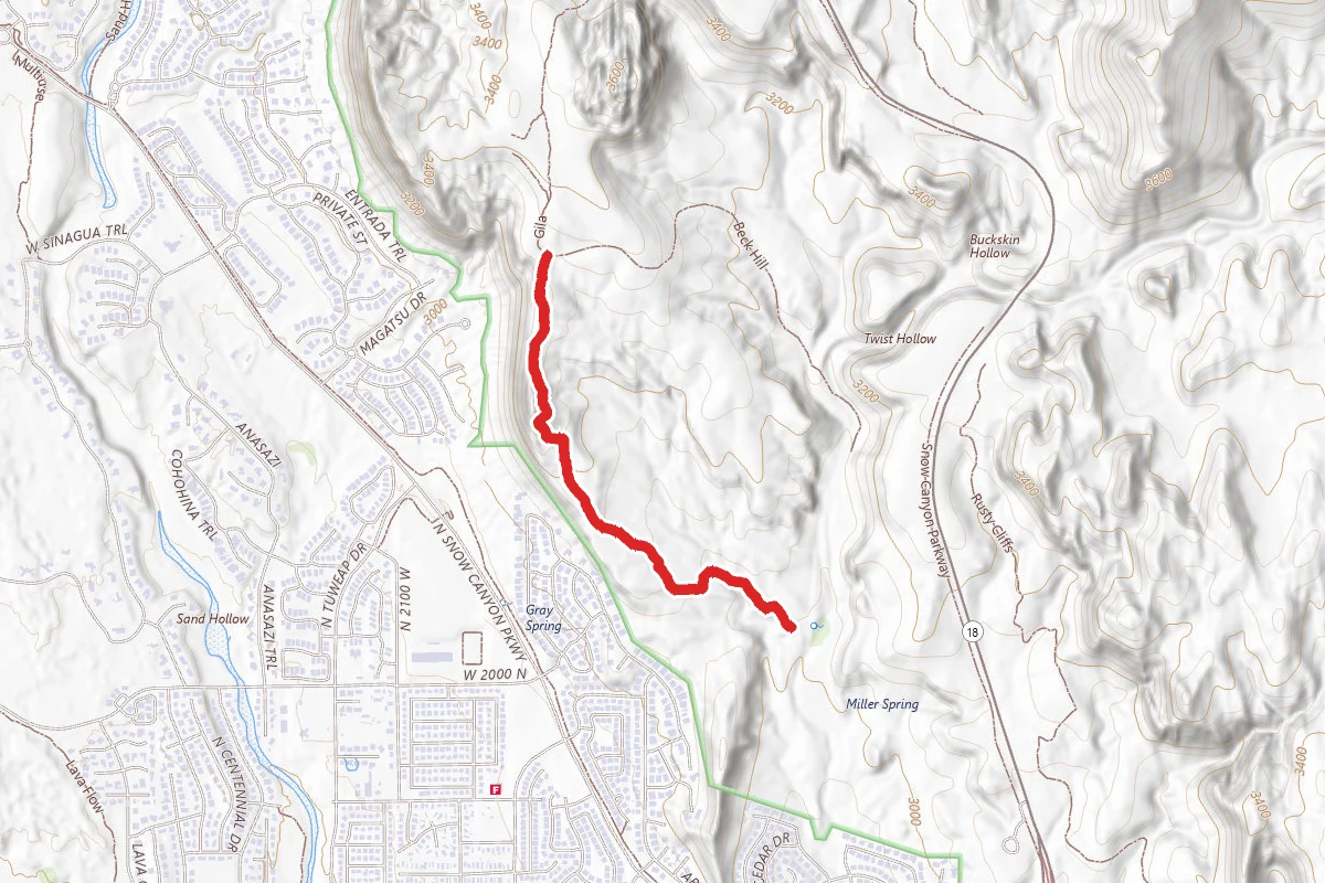 Paradise Rim route map