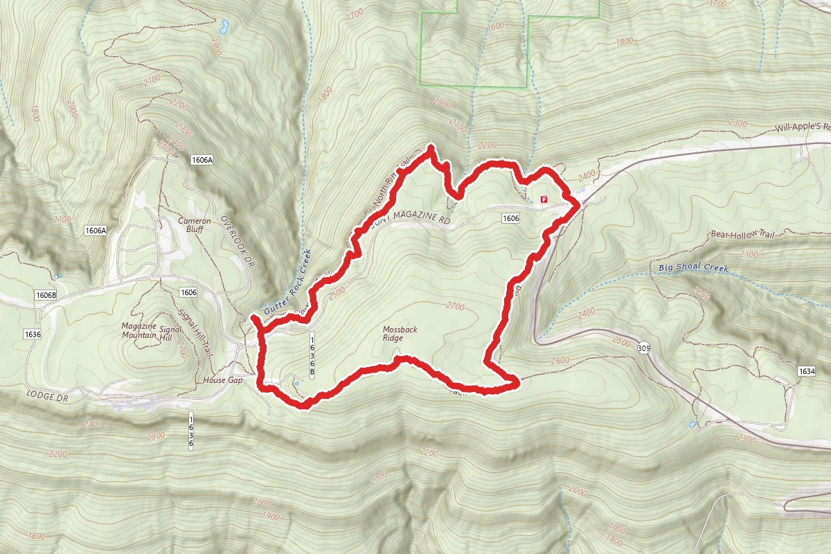 North Rim, Mossback Ridge, and Greenfield Trails Loop