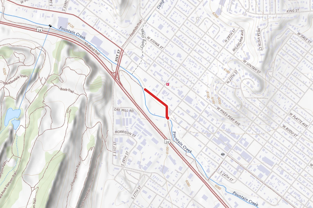 Midland Trail route map