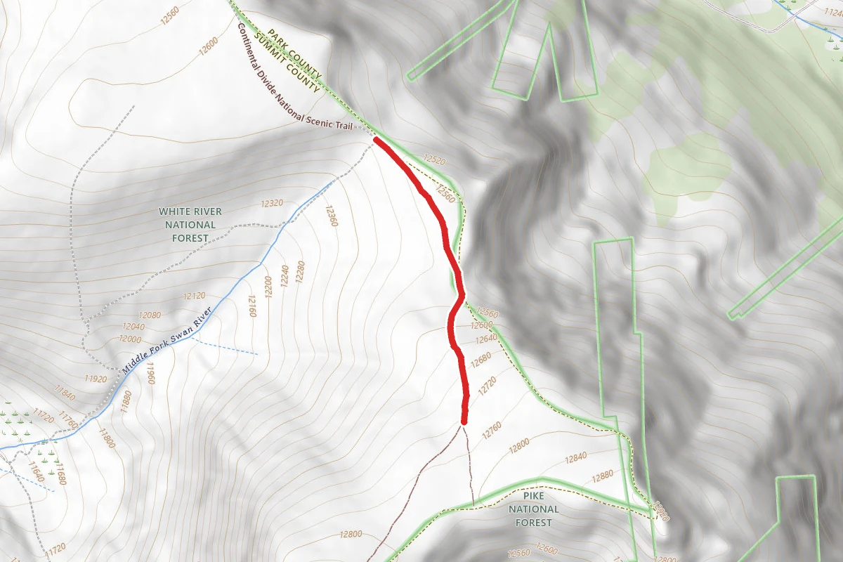 Upper Deer Creek Trail route map