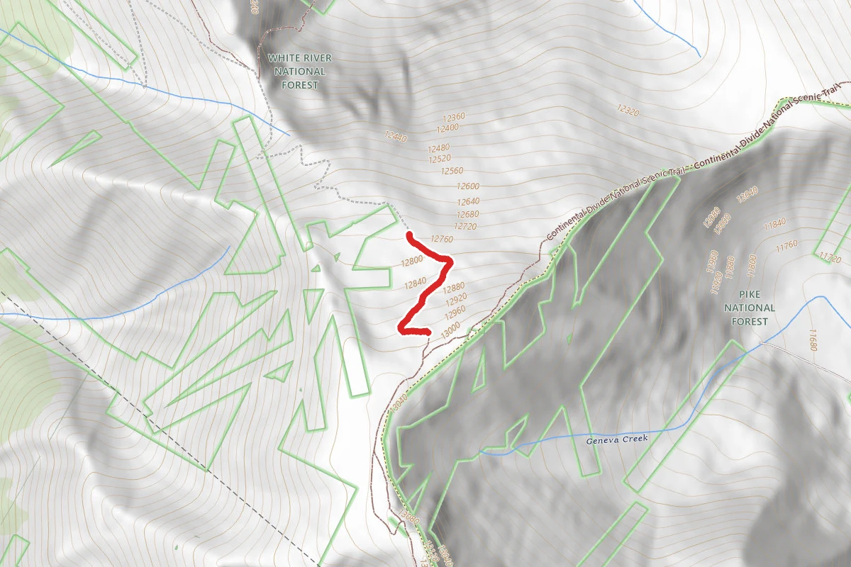 Continental Divide Trail route map