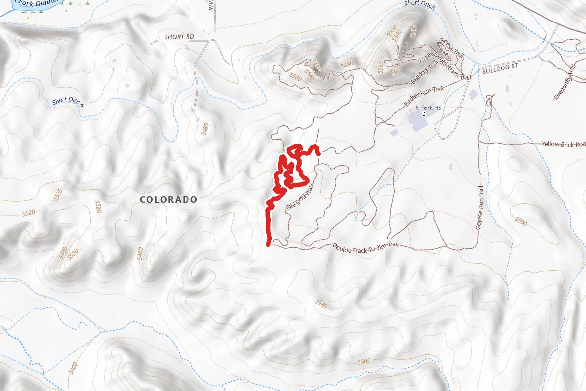 Bullsnake Trail route map