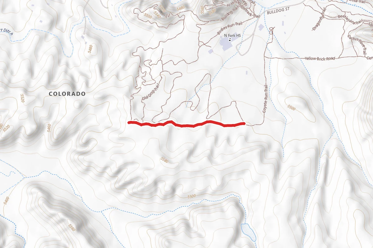 Double Track to Blm Trail route map