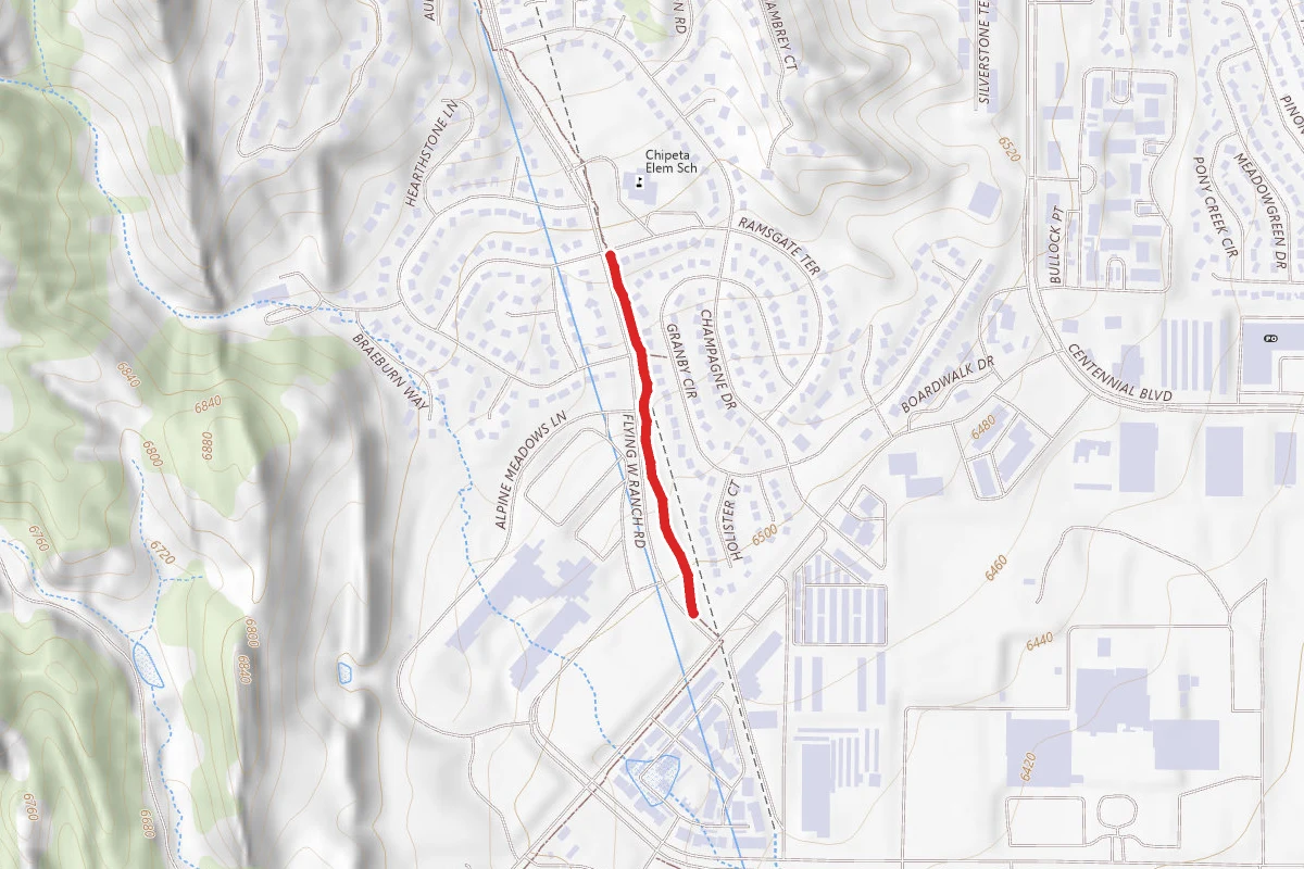 Foothills Trail route map