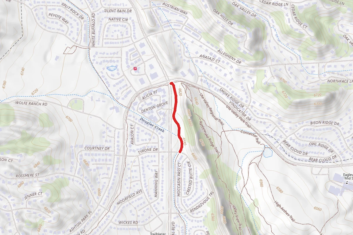 North Douglas Creek Trail route map