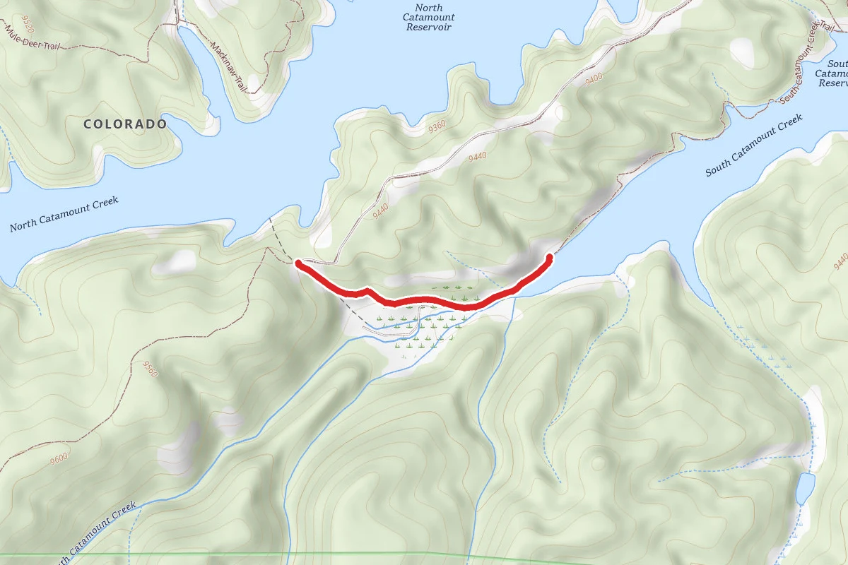 South Catamount Creek Trail route map