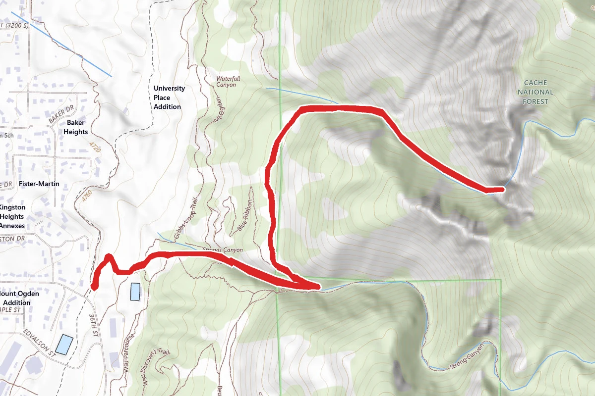 Waterfall Canyon Trail via Ogden Park
