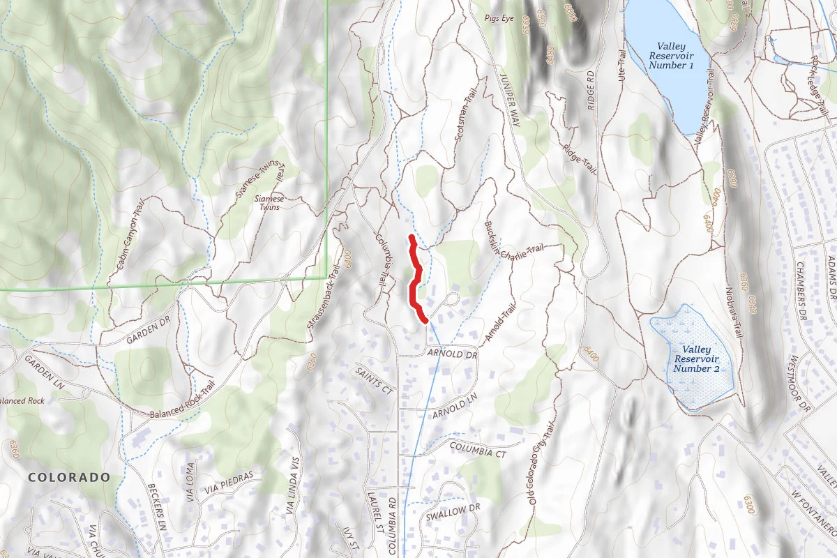 Hamp Trail route map