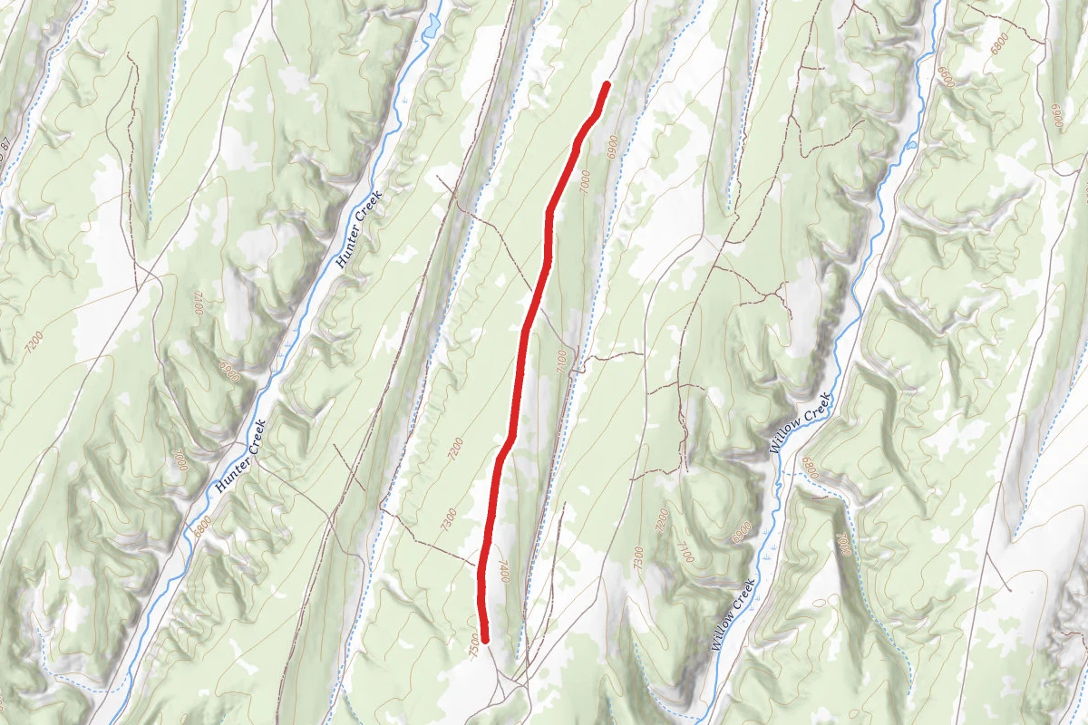 Big Jimmy Road route map