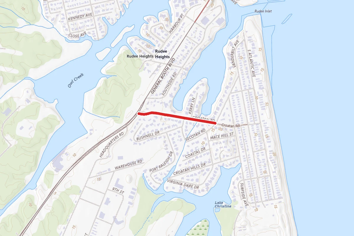 Croatan Road Bicycle Lane