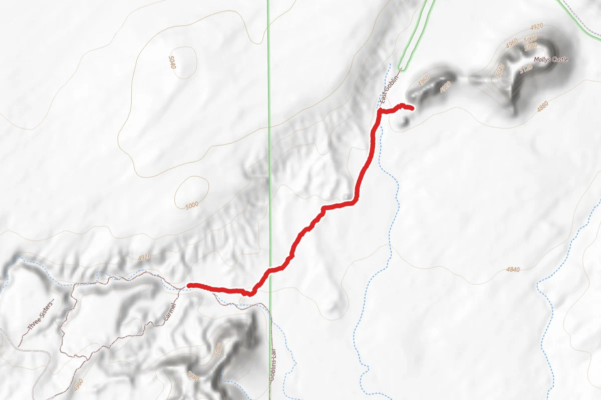 Mollys Castle route map